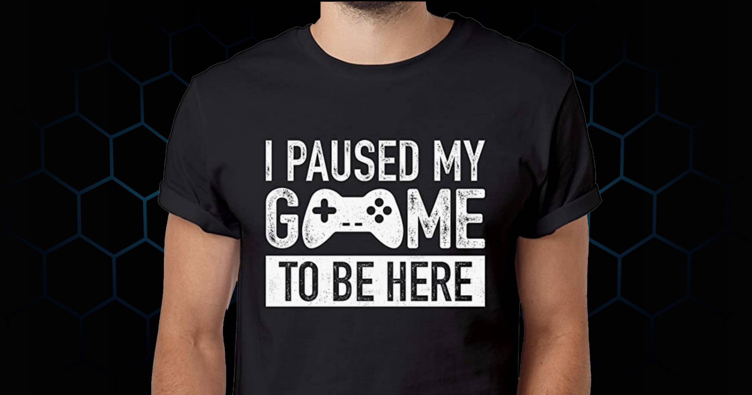 "I Paused My Game" Mens Black T-Shirt