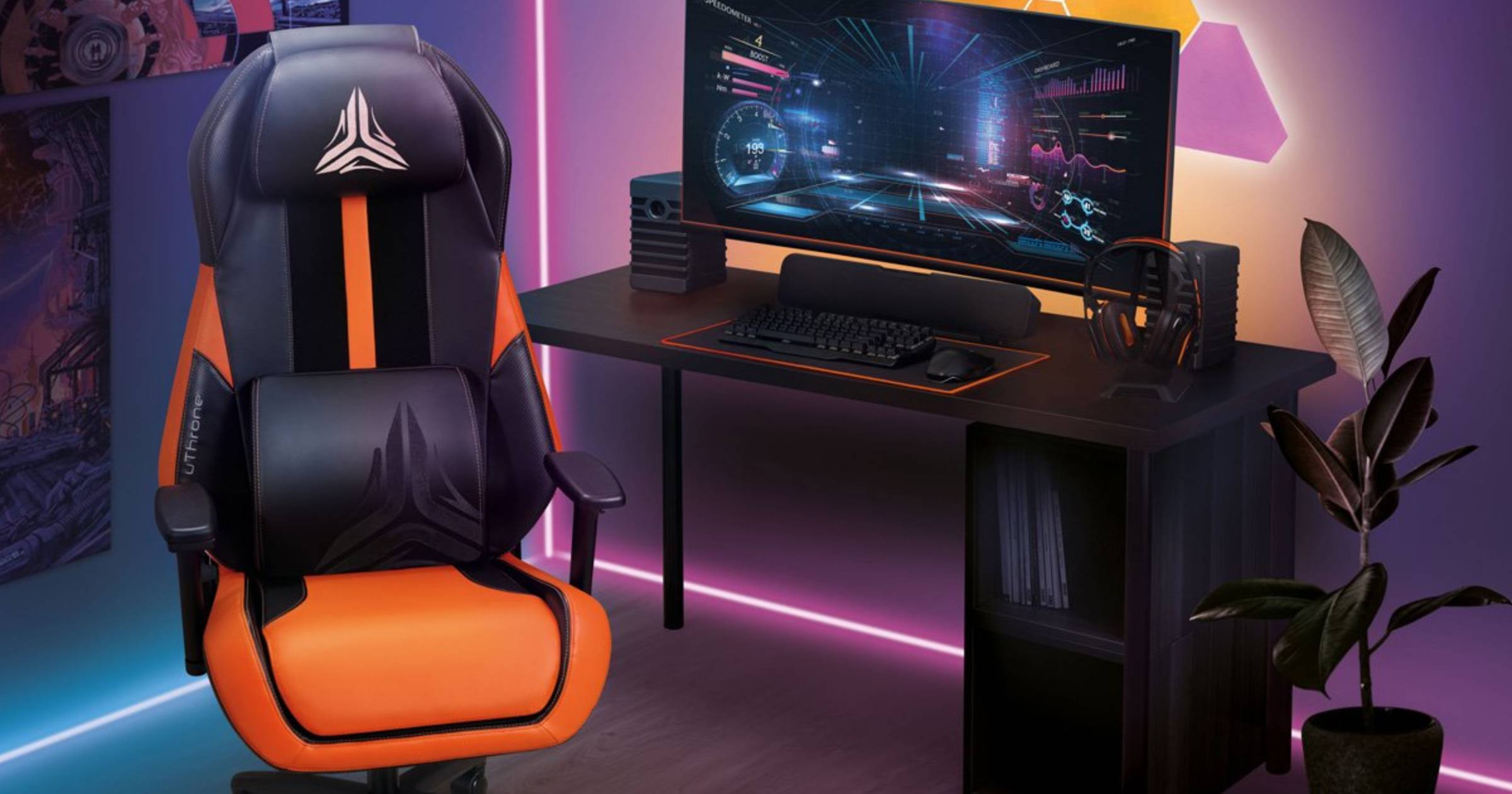 OSIM uThrone Orange Massage Gaming Chair