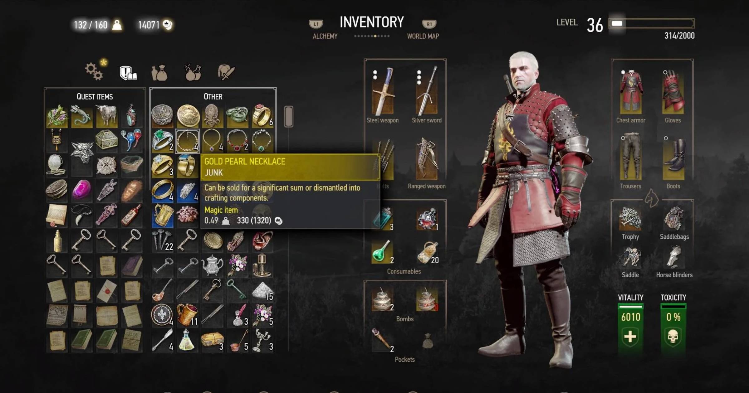 The Witcher 3: Dismantle Objects Before Selling To Make Money