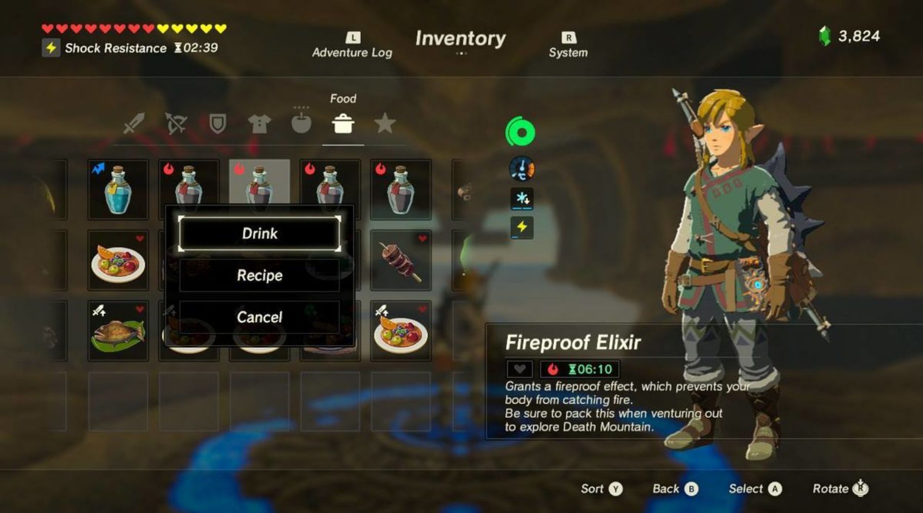 Fireproof Elixir Zelda: Breath Of The Wild