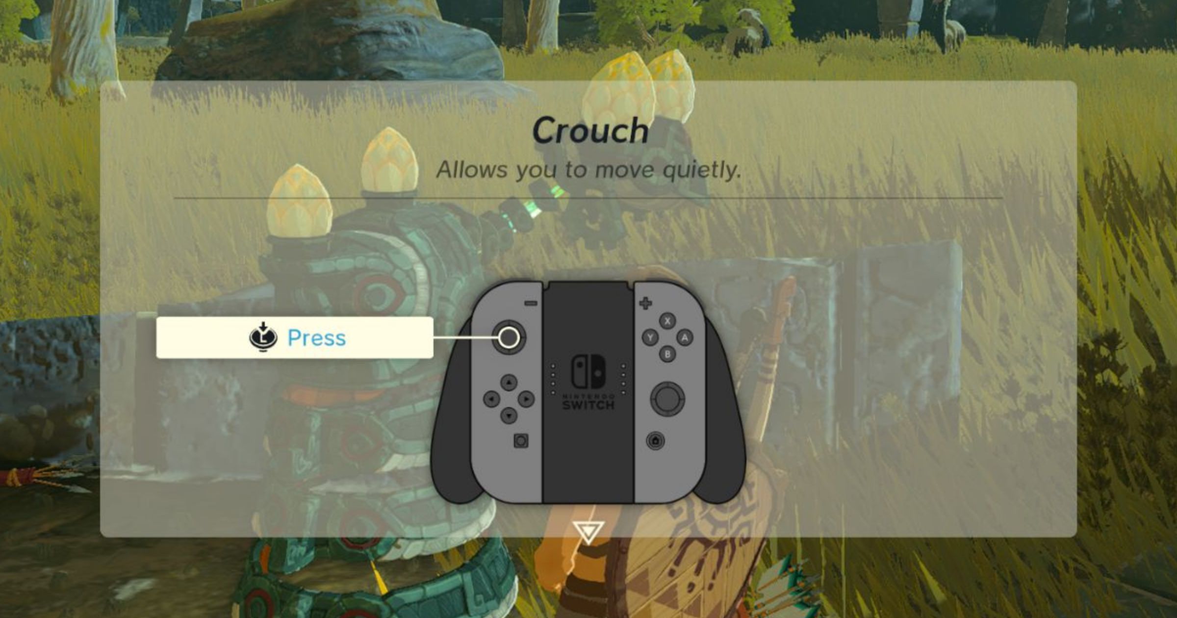 Crouch Button Tears of the Kingdom