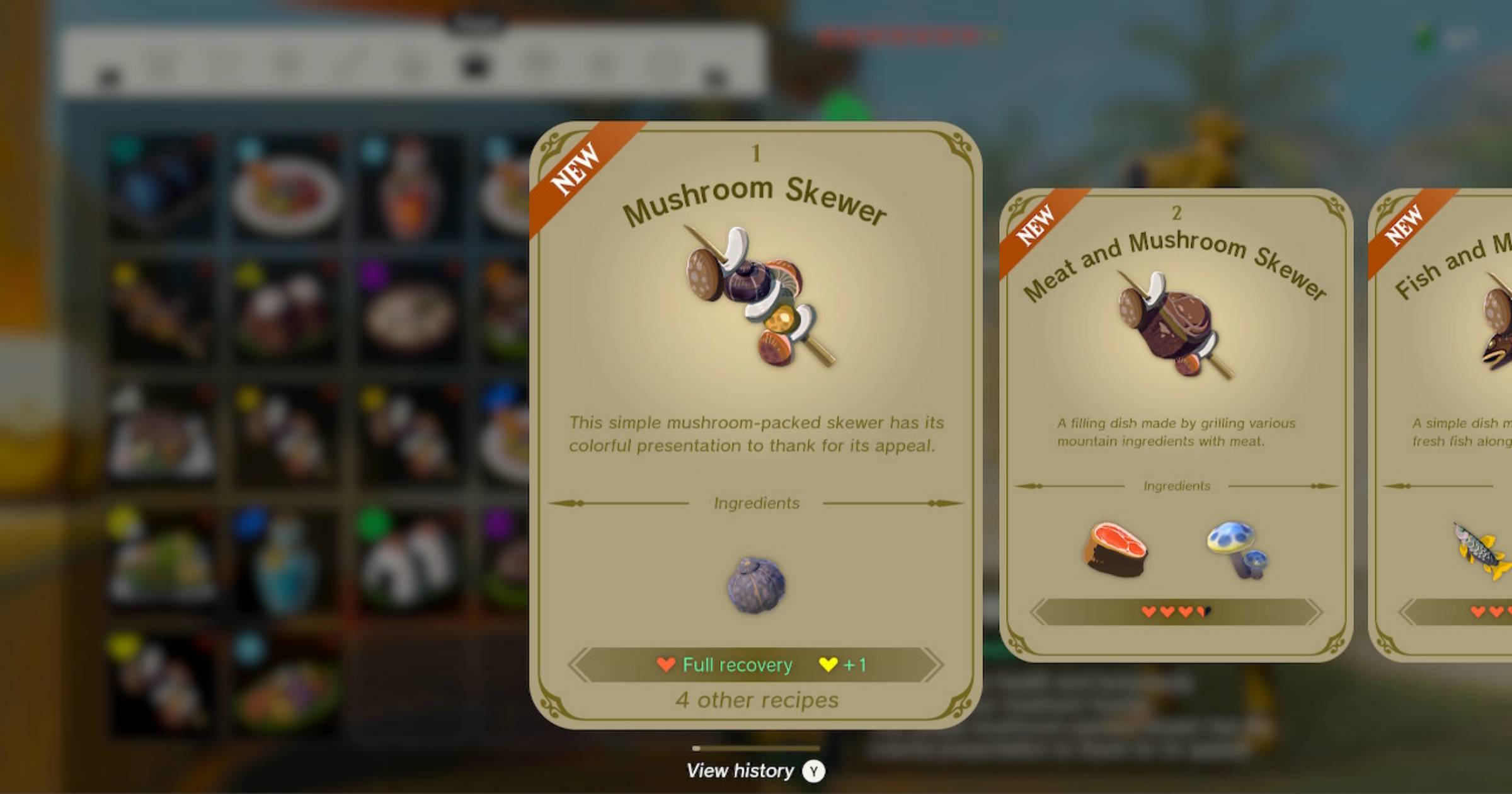 Mushroom Skewer Recipe - Zelda: Tears of the Kingdom