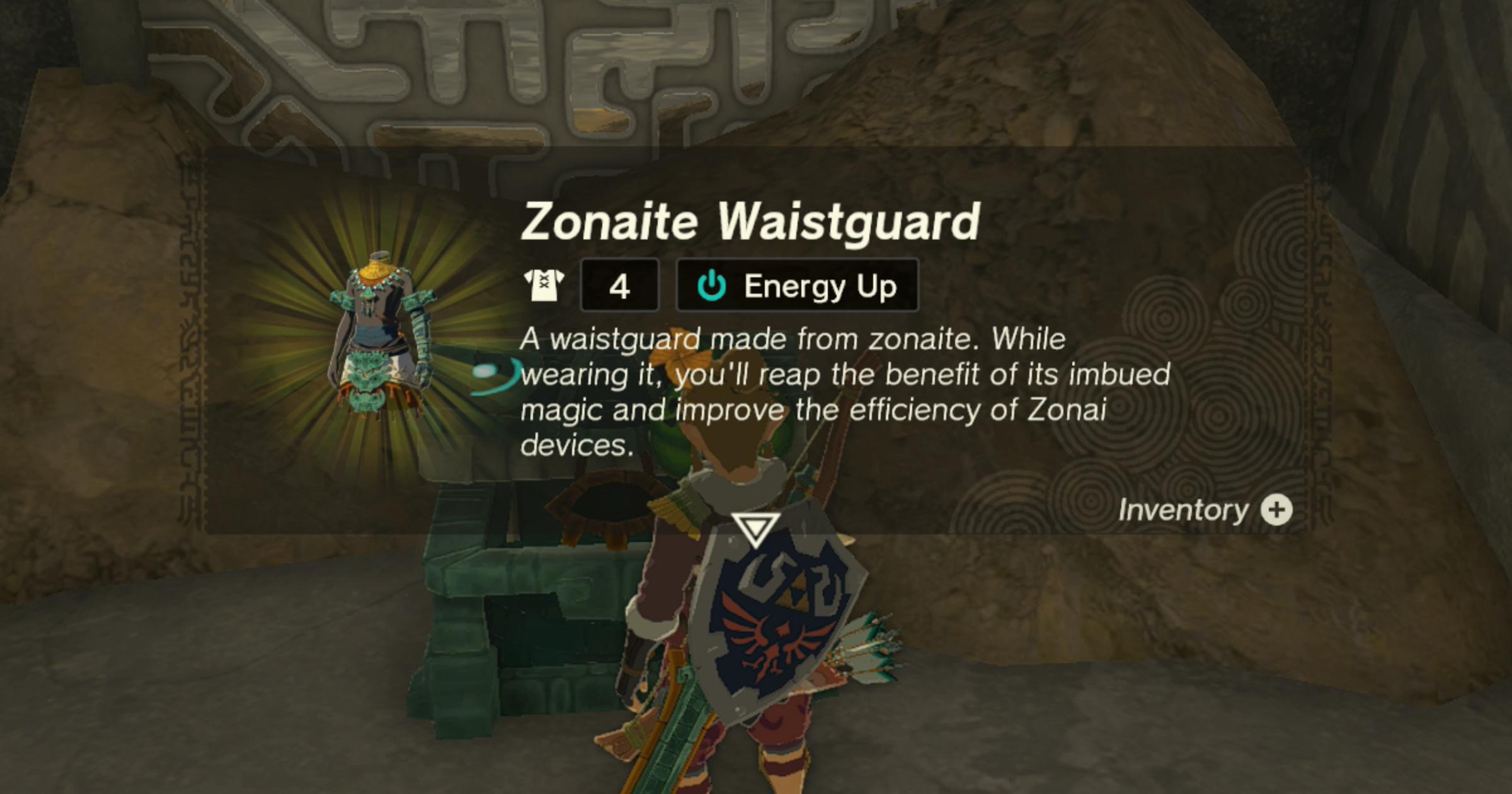 Zonaite Waist Guard Location