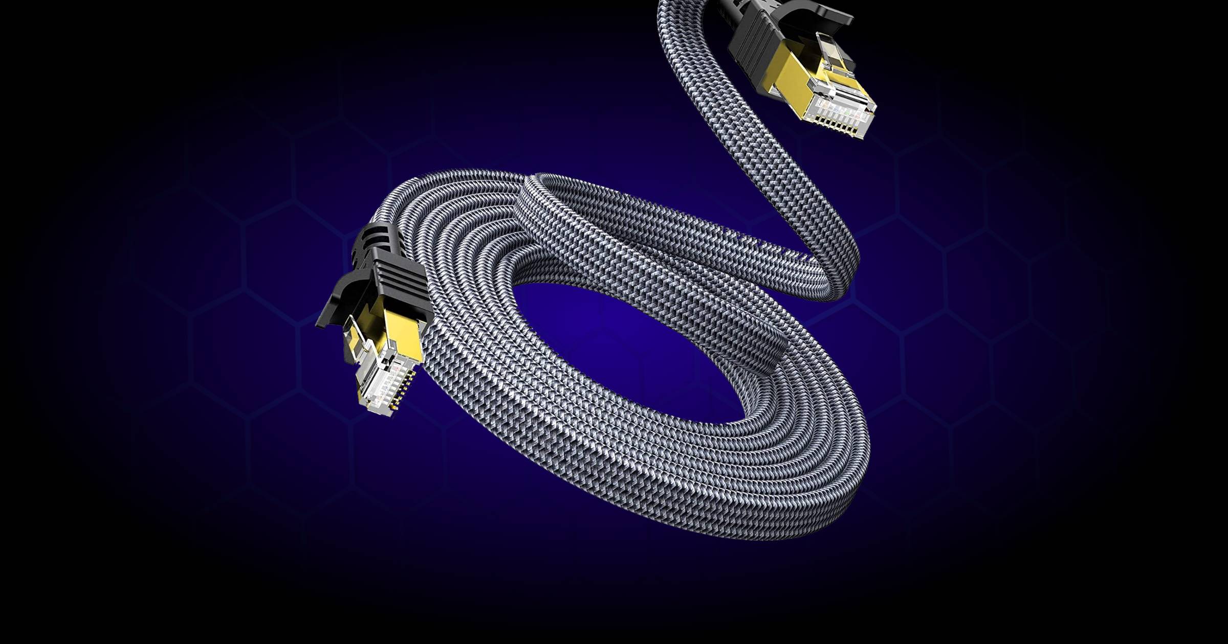 Snowkids Flat Cat7 Gaming Ethernet Cable